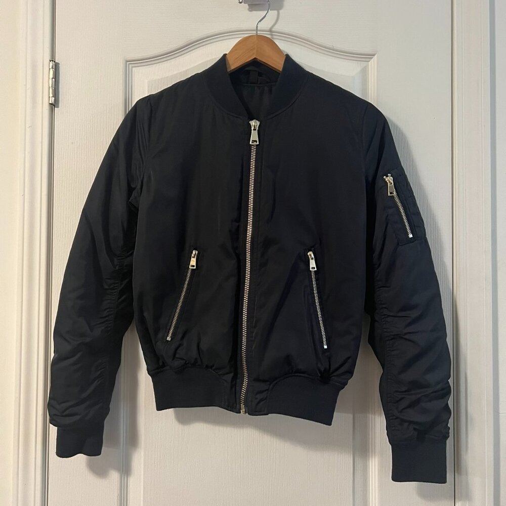 TOPSHOP Navy blue bomber jacket